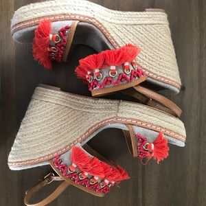 Tory Burch Tasseled Wedges